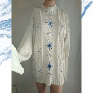 Vintage knit sweater /   cottagecore / oversized